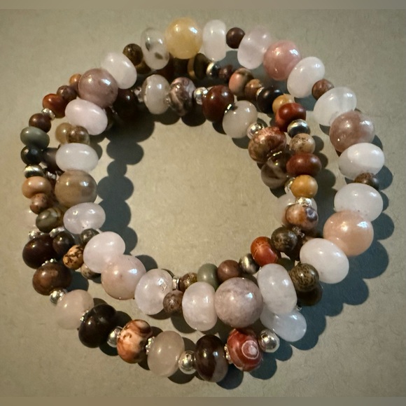 Bracelets w/Mixed Jaspers, Sunstone & Sterling Silver by Alta Lee Inspirations - Picture 11 of 15